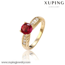 13050- Xuping Großhandelslegierung Schmuck Ringe Romantisches Gold Ehering